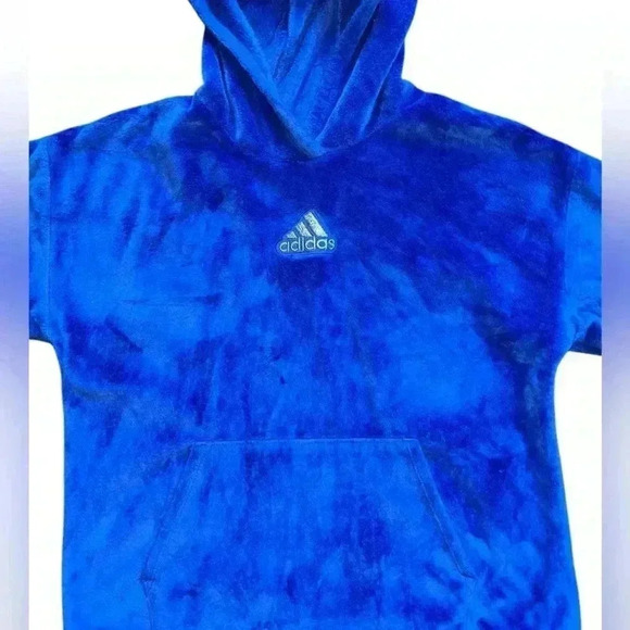 ADIDAS Girls Silken Soft Fleece Pullover Hoodie Sweatshirt Fuschia L 14 Large - Picture 2 of 4